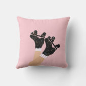 宇宙ローカッコいいラースケートDERBYスケーターピンク クッション (裏面)