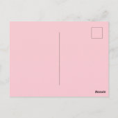 宇宙ローカッコいいラースケートDERBYスケーターピンク ポストカード (裏面)