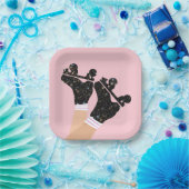 宇宙ローモダンラースケートのダービーピンクパーティー ペーパープレート (パーティー)