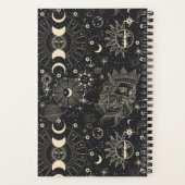 宇宙ヴィンテージ太陽ムーンスターズ宇宙論 ノートブック (裏面)