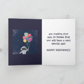 宇宙一の子供の誕生日カード サンキューカード (内部)