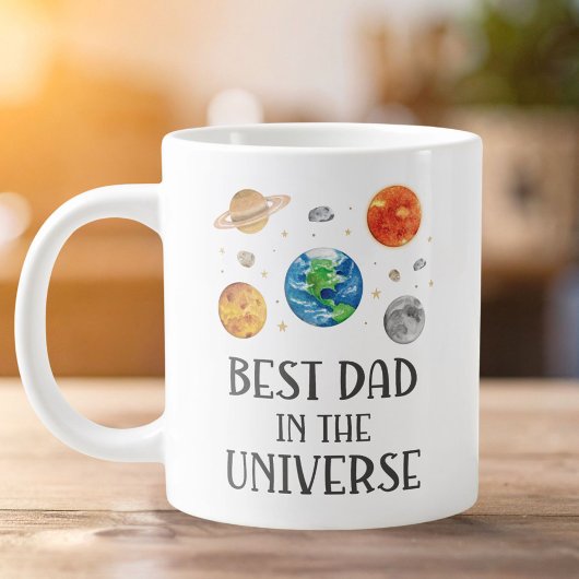 宇宙一の父 楽しい名言 父の日 ギフト ジャンボコーヒーマグカップ