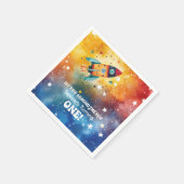 宇宙一周の誕生日 太陽の周りを1周目の旅 スタンダードカクテルナプキン (角)