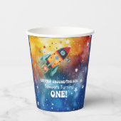 宇宙一周の誕生日 太陽の周りを1周目の旅 紙コップ (正面)