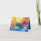 宇宙一周記念!1歳の誕生日おめでとう サンキューカード (裏面)