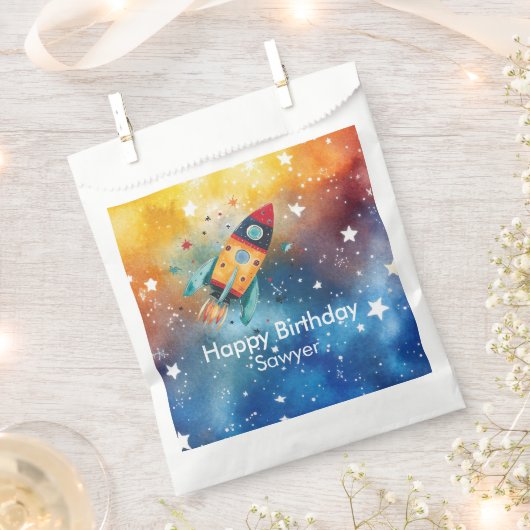 宇宙一周記念!1歳の誕生日おめでとう フェイバーバッグ (クリップ留めされた状態)