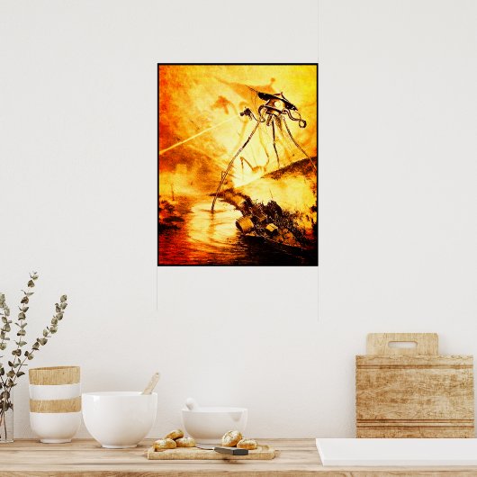 宇宙三脚の戦争 – 火星の侵略ポスター ポスター (キッチン)