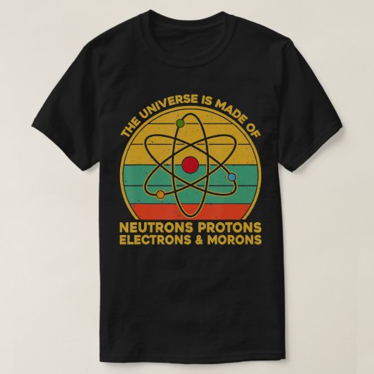 宇宙中性子陽子電子モーロン Tシャツ (デザイン正面)