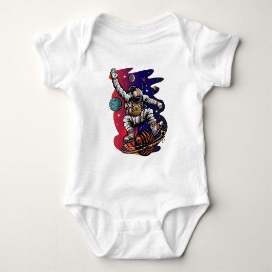 宇宙乗車 ベビーボディスーツ (正面)