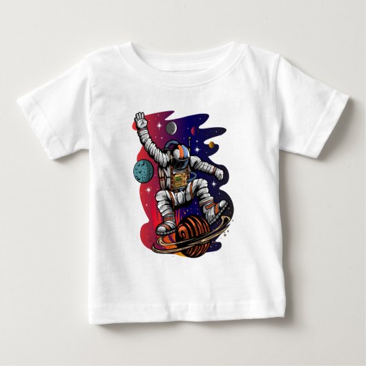 宇宙乗車 ベビーTシャツ (正面)