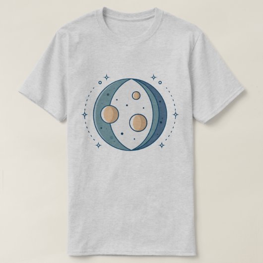 宇宙二重性における惑星間整列 Tシャツ (デザイン正面)