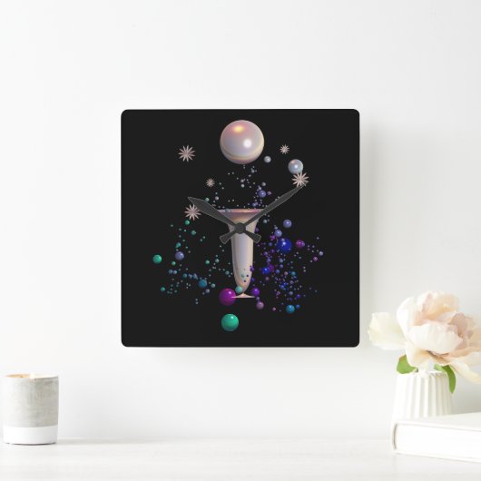 宇宙交響曲 スクエア壁時計 (ホーム)