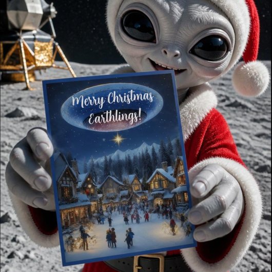 宇宙人おもしろクリスマス シーズンカード
