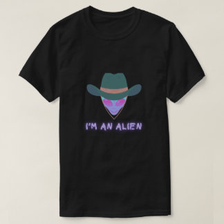"宇宙人です" Tシャツ -カウボーイ