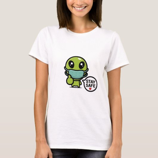 宇宙人で安全に Tシャツ (正面)