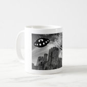 宇宙人と一緒にウェールズへようこそ コーヒーマグカップ (正面左)