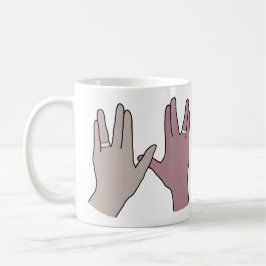 宇宙人のギークのおたくの結婚式愛グラフィックのマグ コーヒーマグカップ