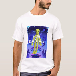 宇宙人の柄のTシャツ Tシャツ