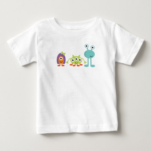 宇宙人の赤ちゃんTシャツ ベビーTシャツ (正面)