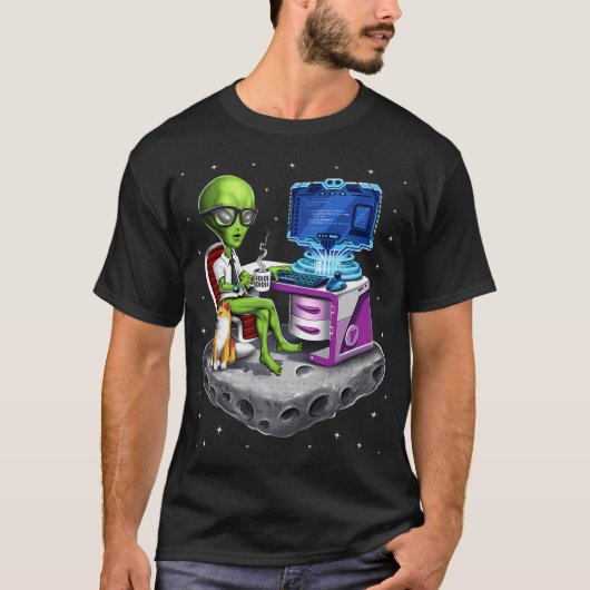 宇宙人プログラマー Tシャツ (正面)
