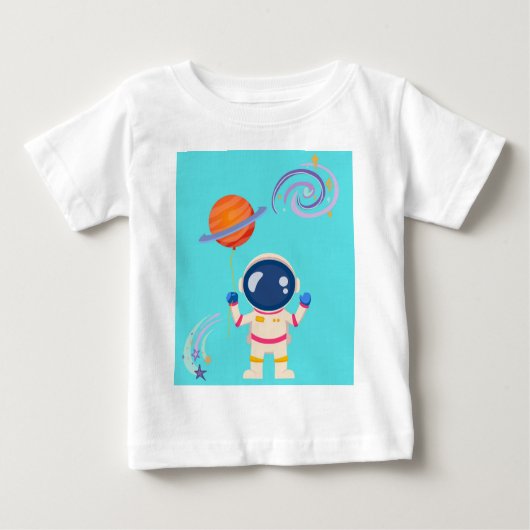 宇宙人漫画の冒険。 ベビーTシャツ (正面)