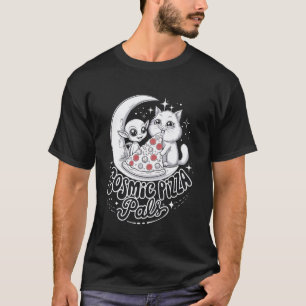 宇宙人猫ピザ好きの夢 Tシャツ