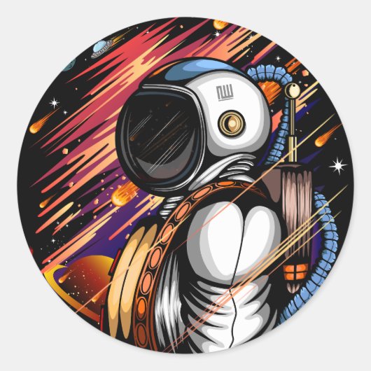 宇宙人 ラウンドシール (正面)