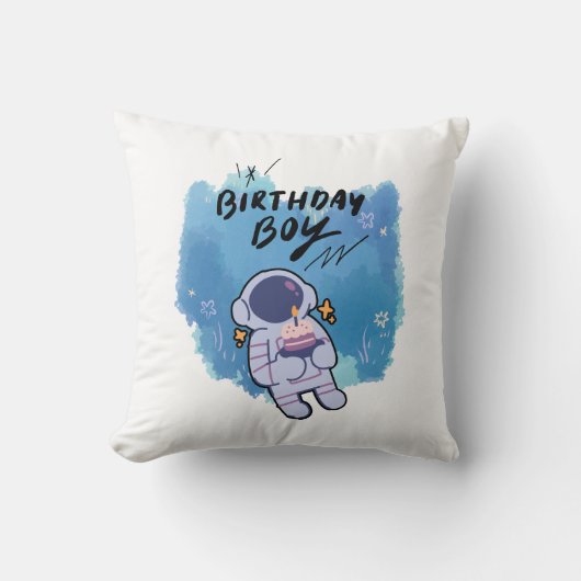 宇宙人 誕生日おめでとう クッション (正面)