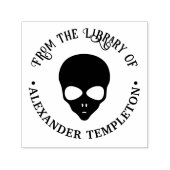 宇宙人 #2 図書館の本の名前 セルフインキングスタンプ (デザイン)