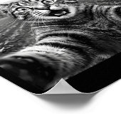 宇宙人 UFO に猫が写った自撮り ポスター (角)