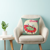 宇宙人UFOの枕は名前と、個人化なります クッション (椅子)