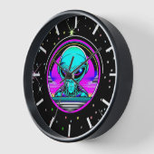 宇宙人UFO操縦 壁時計 (傾斜)