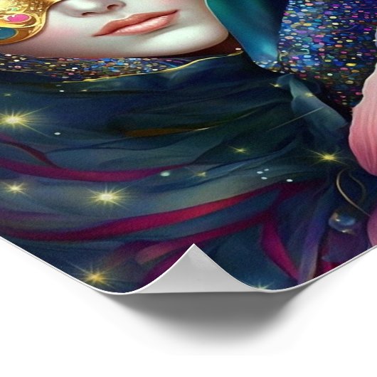 宇宙仮面の女神クイーンファンタジーアートポスター ポスター (角)