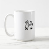 宇宙仲間 – 手を握る宇宙飛行士 コーヒーマグカップ (左)