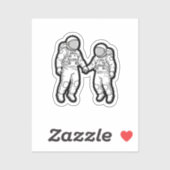 宇宙仲間 – 手を握る宇宙飛行士 シール (シート)