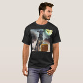 宇宙作品の子犬Great Dane dog Tシャツ (正面フル)