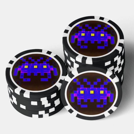 宇宙侵略の王様 (バージョンB) ポーカーチップ (積み重ね)