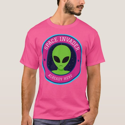 宇宙侵略者は既にここに Tシャツ (正面)