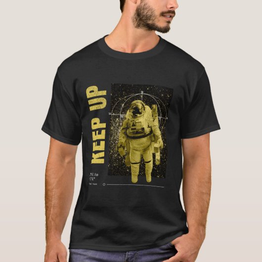 宇宙保宇宙飛行士が星の惑星アストロン Tシャツ (正面)