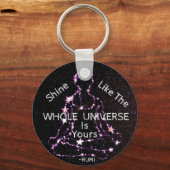 宇宙全体のるみのように輝く キーホルダー (正面)
