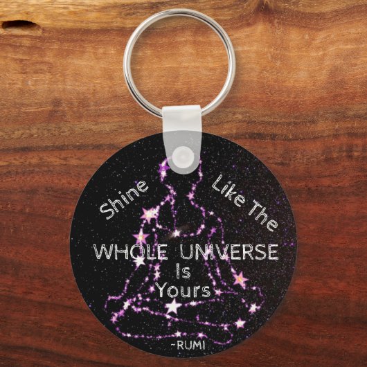 宇宙全体のるみのように輝く キーホルダー (正面)