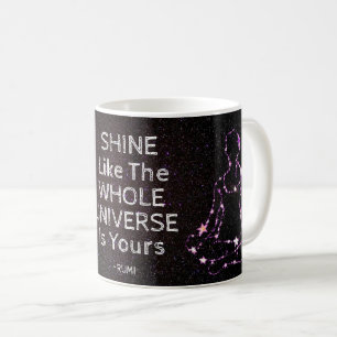 宇宙全体のルミのように輝く コーヒーマグカップ