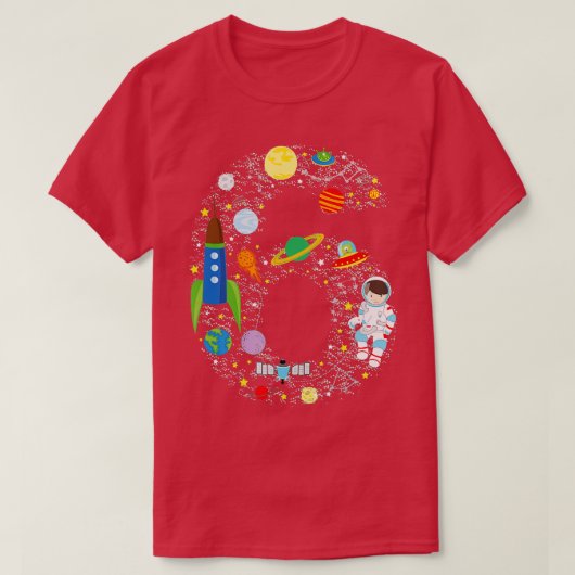 宇宙六誕生日宇宙飛行士六 Tシャツ (デザイン正面)