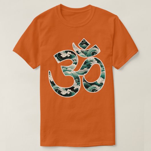 宇宙共鳴Om神奈川の神秘的な力 Tシャツ (デザイン正面)
