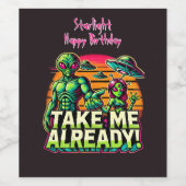 宇宙冒険に連れて行って！ ワインラベル (シングルラベル)