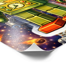 宇宙冒険ボードゲームポスター