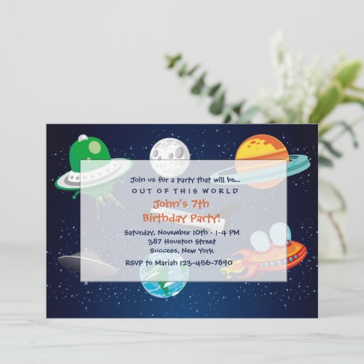 宇宙冒険招待状 招待状 (スタンド正面)