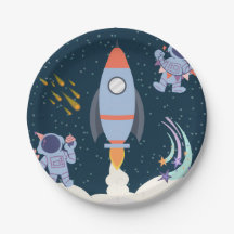 宇宙冒険誕生日とロケットおよび宇宙飛行士