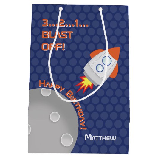 宇宙冒険 ミディアムペーパーバッグ (裏面)