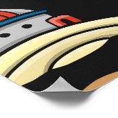 宇宙冒険：惑星、ロケット模様。 ポスター (角)